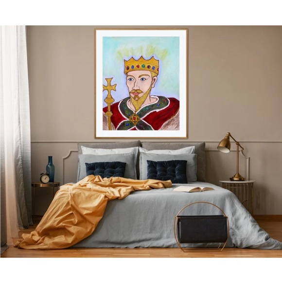 King William Book Forget-Me-Not Faery Tale Illustration Art Print Oil Painting - Picture 3 of 10